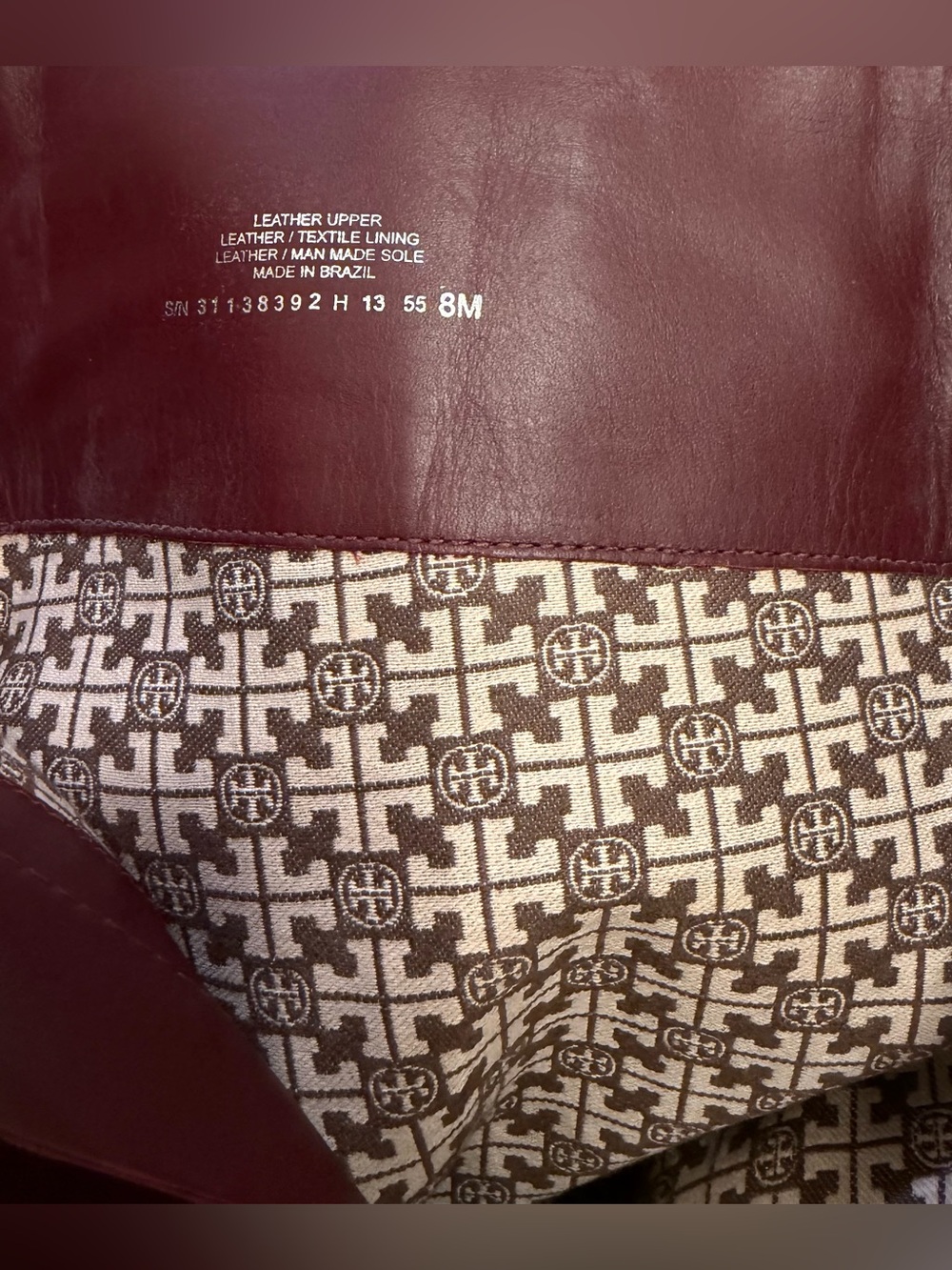 Tory Burch Leather Riding/Knee High Boots in Maroon/Red Leather, Size 8 - Picture 8 of 12
